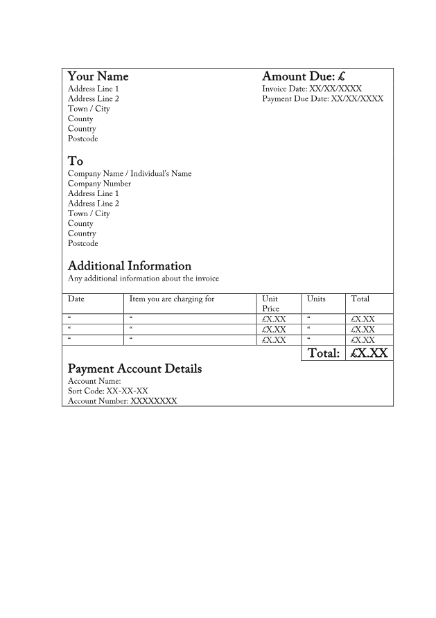 Invoice Template — page 1 of 1